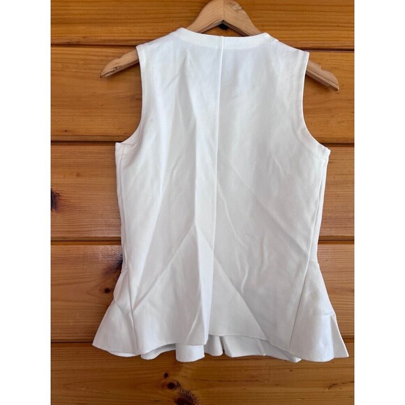 J.Crew sleeveless ivory Stretchy blouse fit & flare XS - Picture 4 of 4